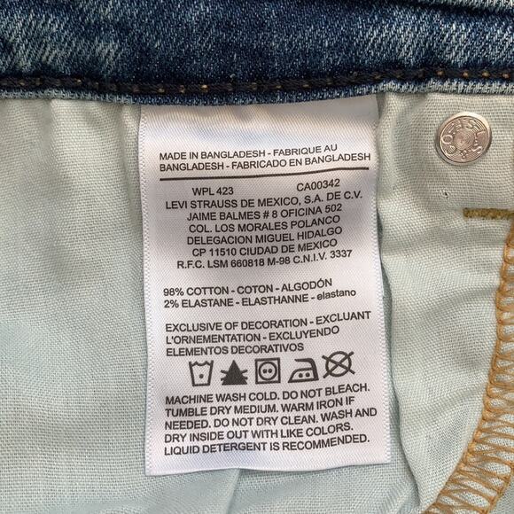 Levi's Denizen cheeky high rise cutoff denim jean shorts medium wash size 3 - Picture 4 of 10